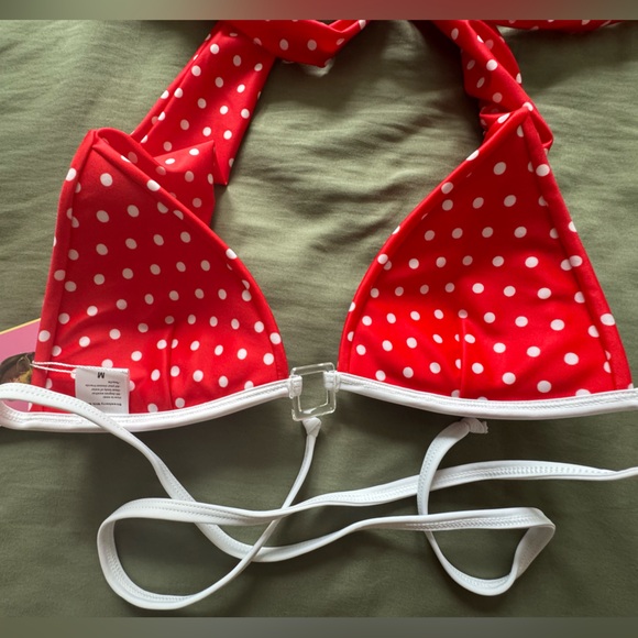 Strawberry Milk Mob - Red Polka Dot Bikini Top - Picture 4 of 6
